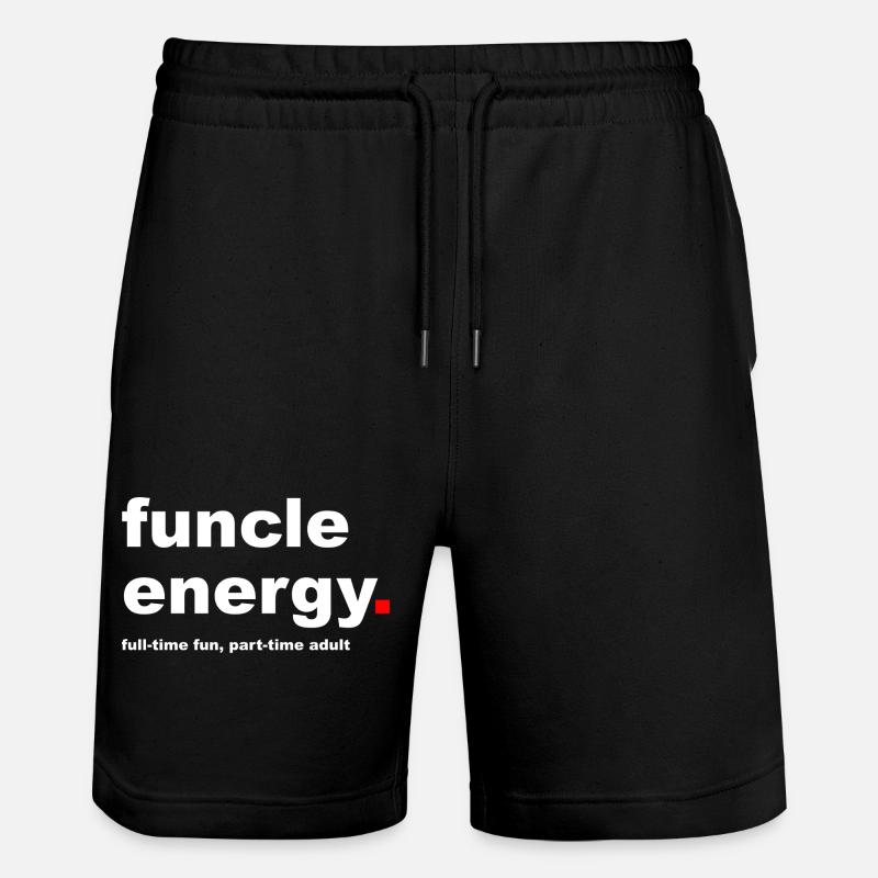 Lustiger Funcle-Slogan - Stanley/Stella Unisex Bio Joggingshorts Trainer - Schwarz
