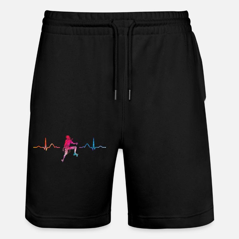 Boulderer Herzschlag Boulder Bouldern - Stanley/Stella Unisex Bio Joggingshorts Trainer  - Schwarz