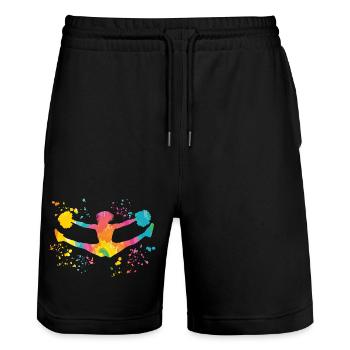 Cheerleader Cheer Mom Cheerleading - Stanley/Stella Unisex Bio Joggingshorts Trainer  - Schwarz - Vorne - Nik (191cm) & Marisol (170cm)