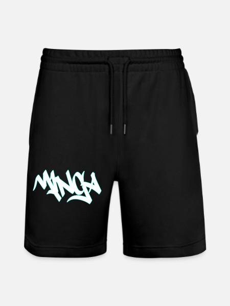 Graffiti Mibga Neon Lettering - Stanley/Stella Trainer Unisex Organic Jogging Shorts - black