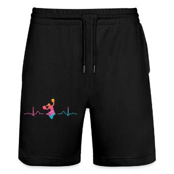 Cheerleader Cheer Mom Cheerleading - Stanley/Stella Unisex Bio Joggingshorts Trainer  - Schwarz - Vorne - Nik (191cm) & Marisol (170cm)