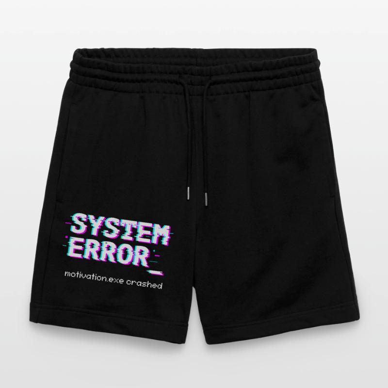 System error Motivation.exe crashed Stanley/Stella Trainer Unisex Organic Jogging Shorts
