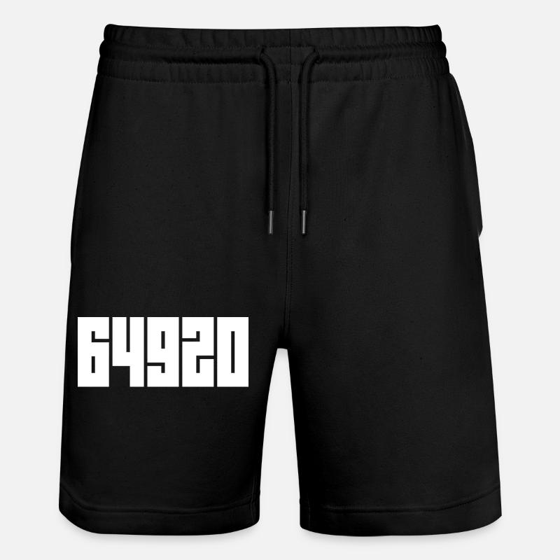 64920 Piła. Postleitzahl Piła - Stanley/Stella Unisex Bio Joggingshorts Trainer  - Schwarz