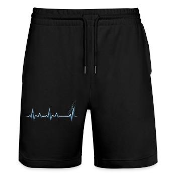 Apnée libre - Short de jogging bio TRAINER Stanley/Stella unisexe - noir - Devant - Nik (191cm) & Marisol (170cm)