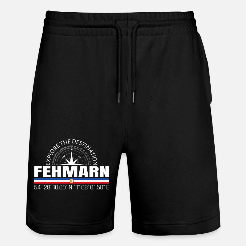 Fehmarn - Stanley/Stella Unisex Bio Joggingshorts Trainer  - Schwarz