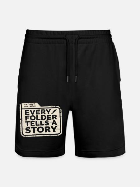 Every Folder Tells a Story - Stanley/Stella Trainer Unisex Organic Jogging Shorts - black