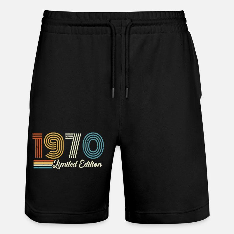 56e anniversaire 1970 Né en 1970 - Short de jogging bio TRAINER Stanley/Stella unisexe - noir