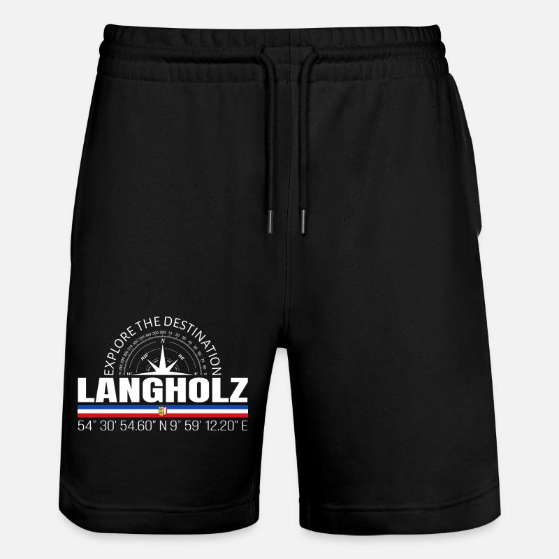Long timber - Stanley/Stella Trainer Unisex Organic Jogging Shorts - black