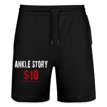 Chemaille cassée à 10 $ - Short de jogging bio TRAINER Stanley/Stella unisexe - noir - Devant - Nik (191cm) & Marisol (170cm)