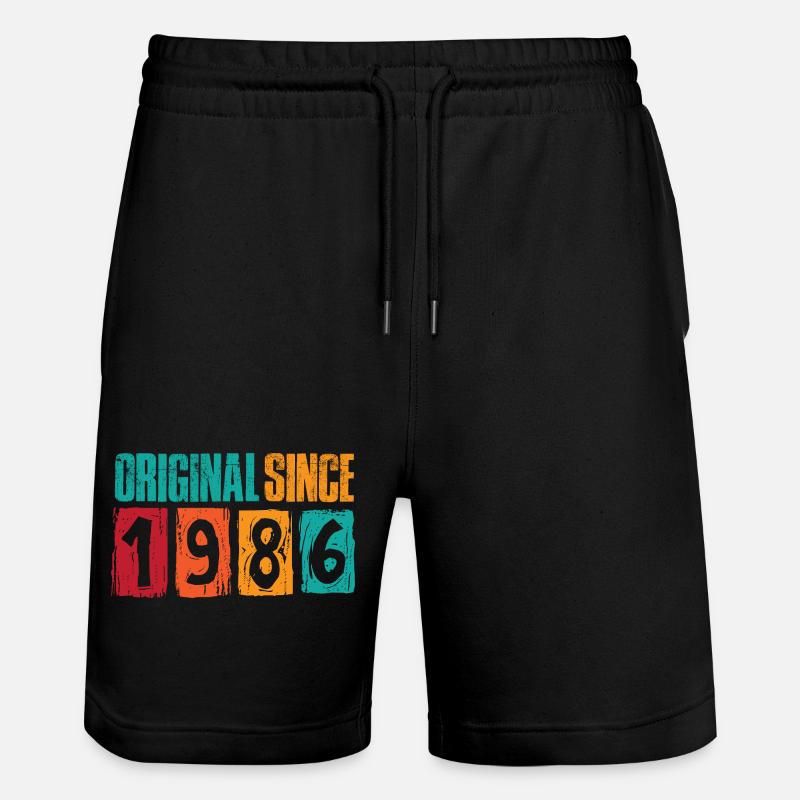 Original since 1986 - Stanley/Stella Unisex Bio Joggingshorts Trainer  - Schwarz