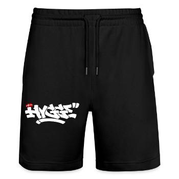 Hygge - Short de jogging bio TRAINER Stanley/Stella unisexe - noir - Devant - Nik (191cm) & Marisol (170cm)