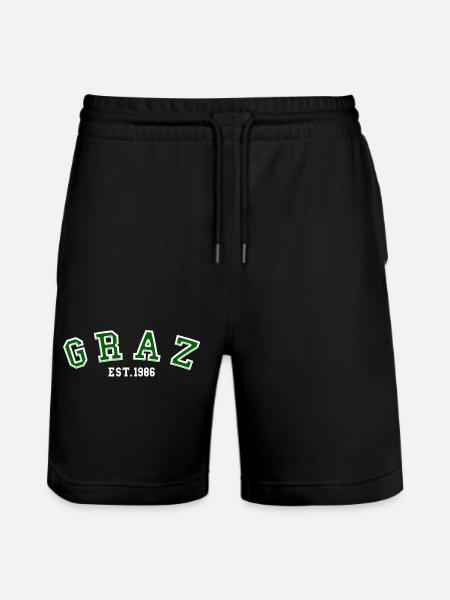 Graz Est. 1986 - Stanley/Stella Trainer Unisex Organic Jogging Shorts - black