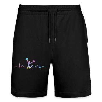 Cheerleader Cheer Mom Cheerleading - Stanley/Stella Unisex Bio Joggingshorts Trainer  - Schwarz - Vorne - Nik (191cm) & Marisol (170cm)