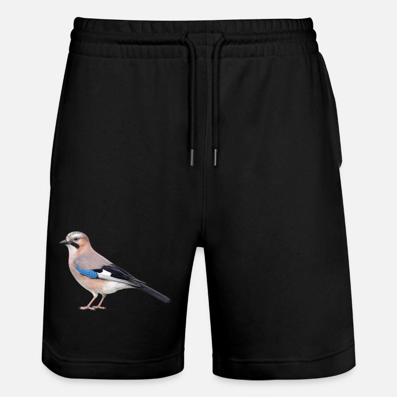Realistic jay - Stanley/Stella Trainer Unisex Organic Jogging Shorts - black