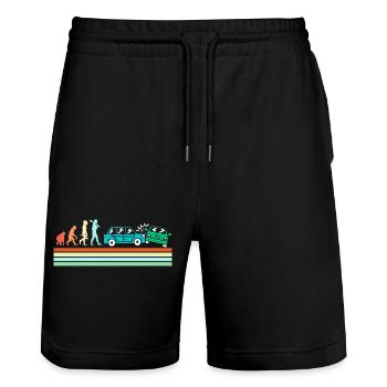 Demolition Derby - Stanley/Stella Unisex Bio Joggingshorts Trainer  - Schwarz - Vorne - Nik (191cm) & Marisol (170cm)