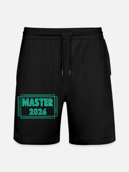 Studium Abschluss 2026 Master - Stanley/Stella Unisex Bio Joggingshorts Trainer - Schwarz