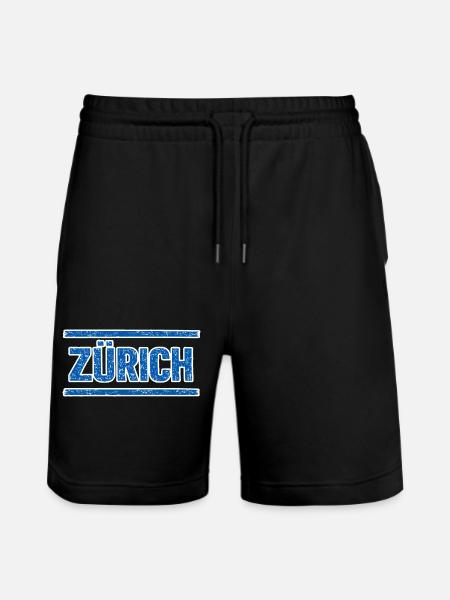 Zürich Schriftzug - Stanley/Stella Unisex Bio Joggingshorts Trainer  - Schwarz