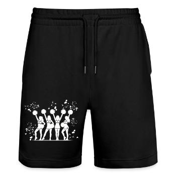 Cheerleader Cheer Mom Cheerleading - Stanley/Stella Unisex Bio Joggingshorts Trainer  - Schwarz - Vorne - Nik (191cm) & Marisol (170cm)