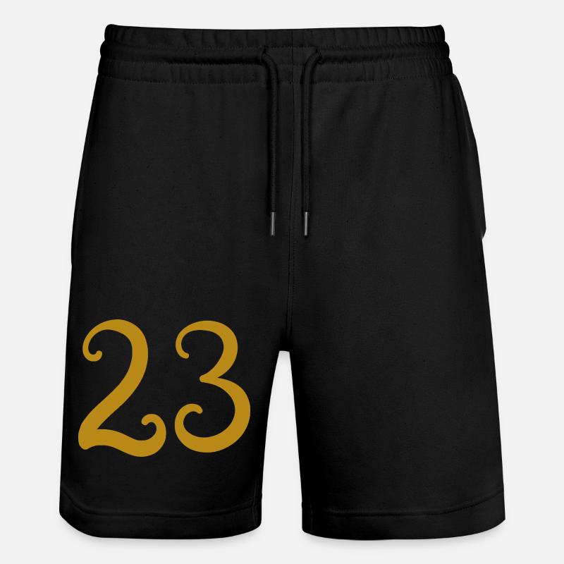 23 - Stanley/Stella Trainer Unisex Organic Jogging Shorts - black