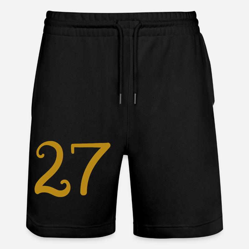 27 - Stanley/Stella Trainer Unisex Organic Jogging Shorts - black