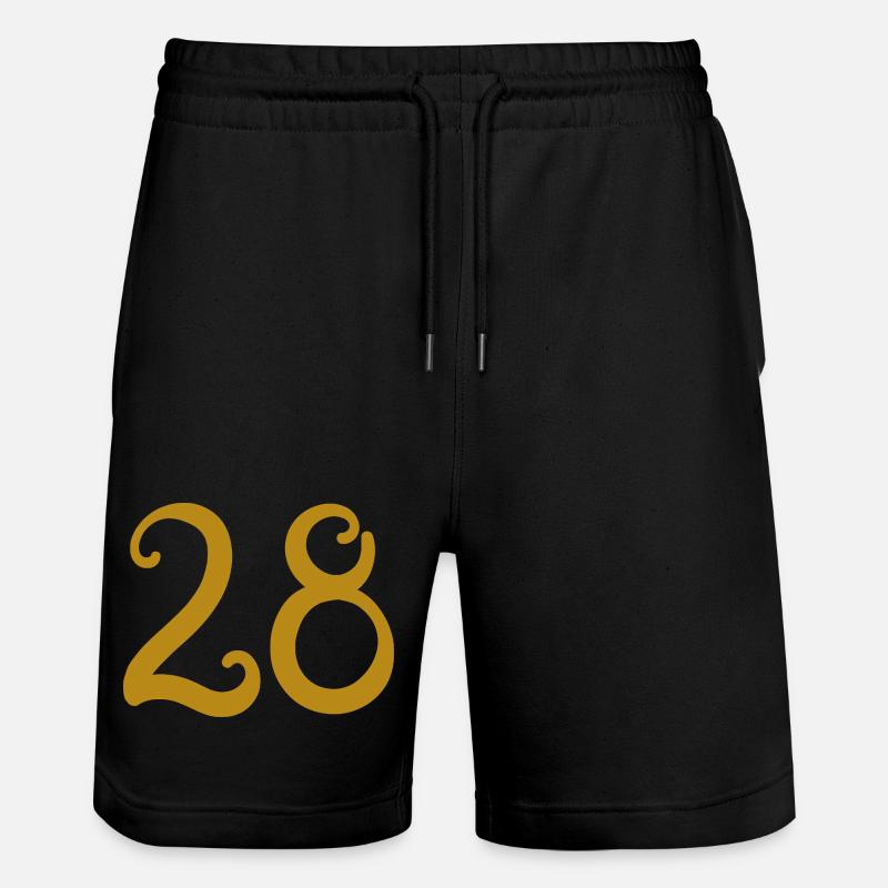 28 - Stanley/Stella Trainer Unisex Organic Jogging Shorts - black
