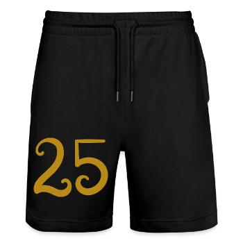 25 - Short de jogging bio TRAINER Stanley/Stella unisexe - noir - Devant - Nik (191cm) & Marisol (170cm)