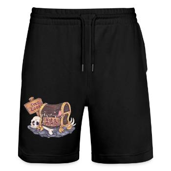 Definitely Not A Mimic RPG Roleplaying Fantasy - Stanley/Stella Trainer Unisex Organic Jogging Shorts - black - Front - Nik (191cm) & Marisol (170cm)