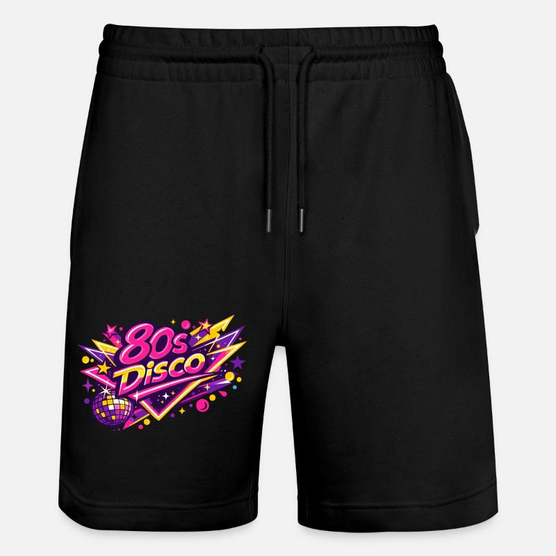 Rétro 1980 Disco des années 80 - Short de jogging bio TRAINER Stanley/Stella unisexe - noir