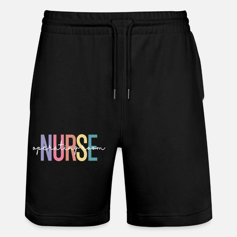 Nurse OR Gradient Letter Design - Stanley/Stella Unisex Bio Joggingshorts Trainer  - Schwarz