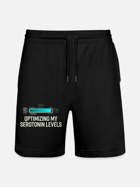 Serotonin Optimizing - Stanley/Stella Unisex Bio Joggingshorts Trainer - Schwarz