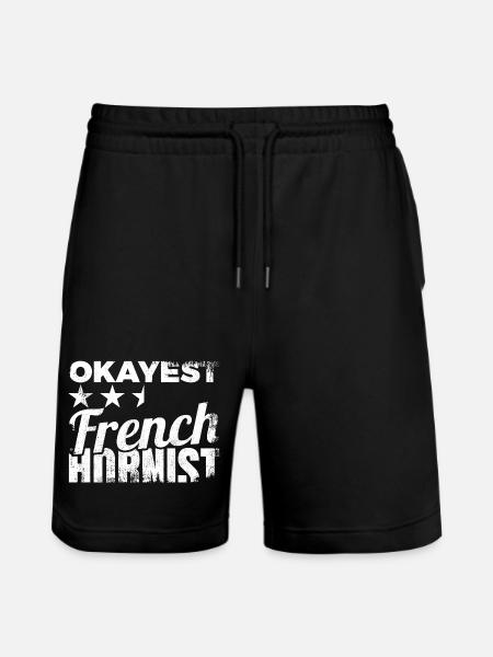 Average French horn player - Stanley/Stella Trainer Unisex Organic Jogging Shorts - black