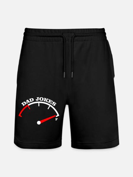 Dad Jokes Meter Tee Design - Stanley/Stella Trainer Unisex Organic Jogging Shorts - black