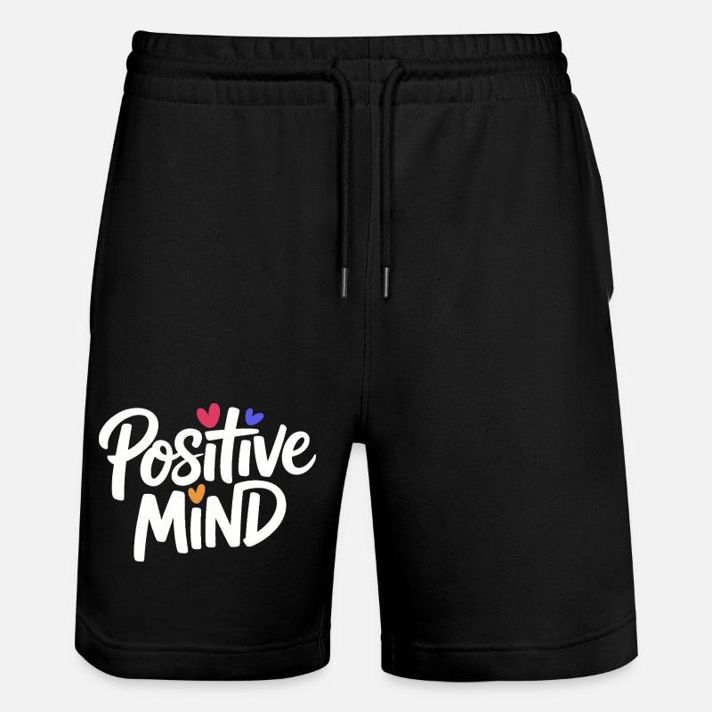 Lettrage Mental Positif - Short de jogging bio TRAINER Stanley/Stella unisexe - noir