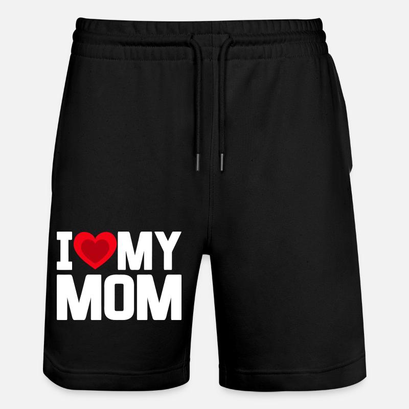 Ich liebe meine Mutter - Stanley/Stella Unisex Bio Joggingshorts Trainer - Schwarz