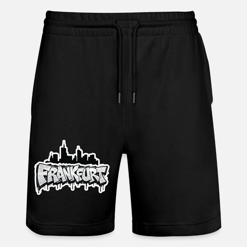Frankfurt Skyline Graffiti - Stanley/Stella Unisex Bio Joggingshorts Trainer  - Schwarz