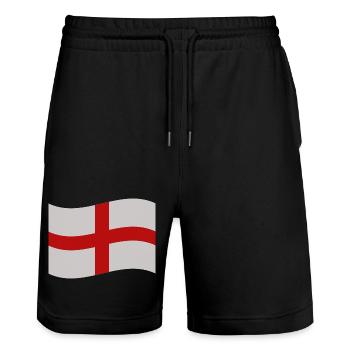 Drapeau anglais - Short de jogging bio TRAINER Stanley/Stella unisexe - noir - Devant - Nik (191cm) & Marisol (170cm)