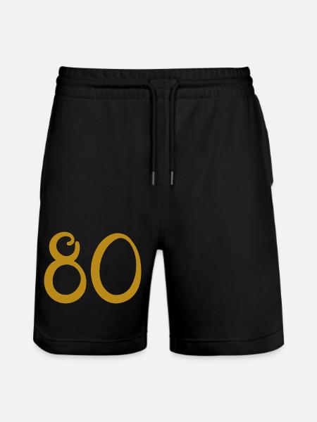 80 - Stanley/Stella Trainer Unisex Organic Jogging Shorts - black