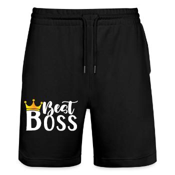 Die beste, beste Managerin aller Zeiten, CEO Women Girl - Stanley/Stella Unisex Bio Joggingshorts Trainer  - Schwarz - Vorne - Nik (191cm) & Marisol (170cm)