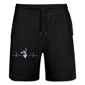 Cheerleader Cheer Mom Cheerleading - Stanley/Stella Unisex Bio Joggingshorts Trainer  - Schwarz - Vorne - Nik (191cm) & Marisol (170cm)