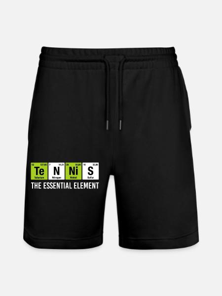 Tennis Essential Element Funny Chemistry - Stanley/Stella Trainer Unisex Organic Jogging Shorts - black