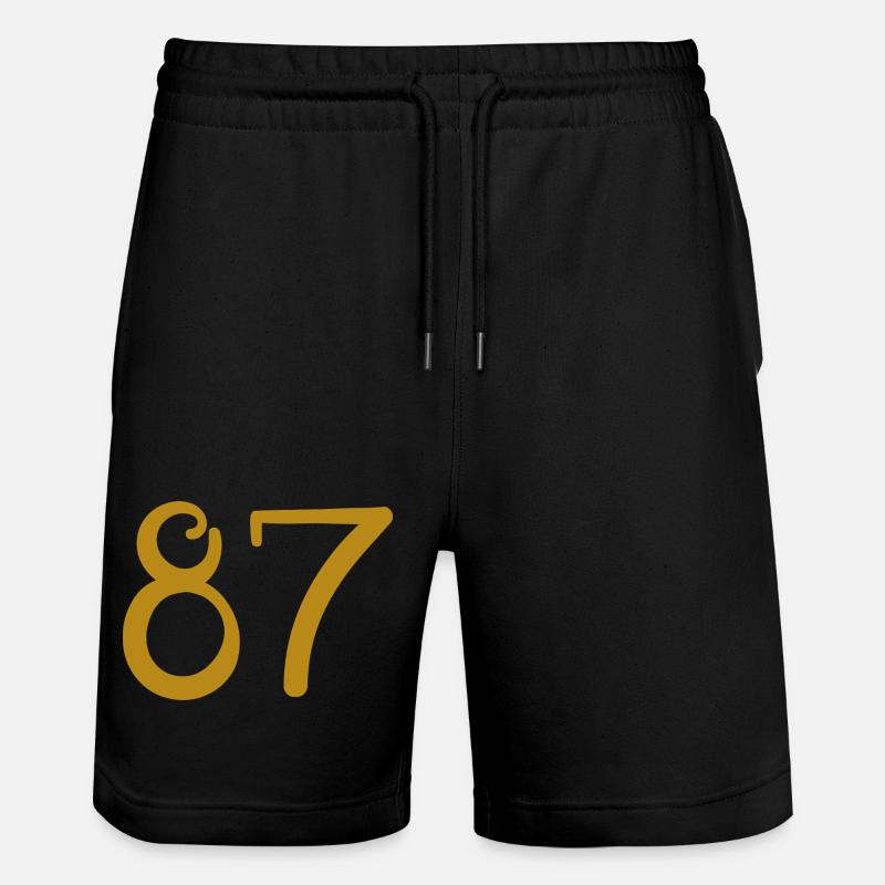 87 - Stanley/Stella Unisex Bio Joggingshorts Trainer  - Schwarz