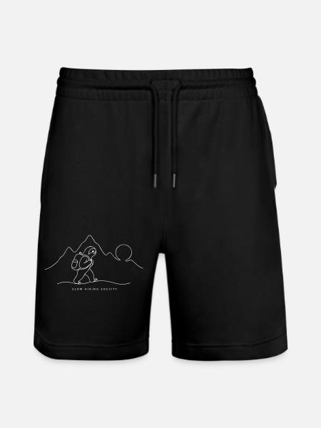 Slow Hiking Society Line Art - Stanley/Stella Trainer Unisex Organic Jogging Shorts - black