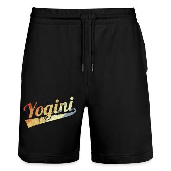 Vintage Yogini - Stanley/Stella Trainer Unisex Organic Jogging Shorts - black - Front - Nik (191cm) & Marisol (170cm)