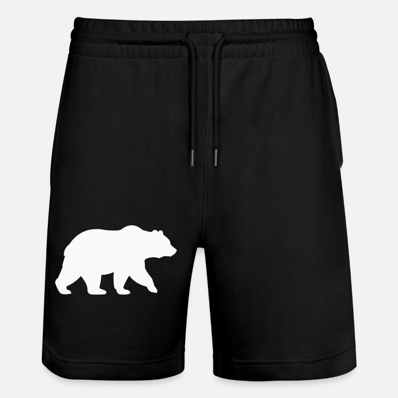 Bear - Stanley/Stella Trainer Unisex Organic Jogging Shorts - black