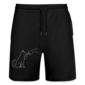 Équipe Husky Faust - Short de jogging bio TRAINER Stanley/Stella unisexe - noir - Devant - Nik (191cm) & Marisol (170cm)