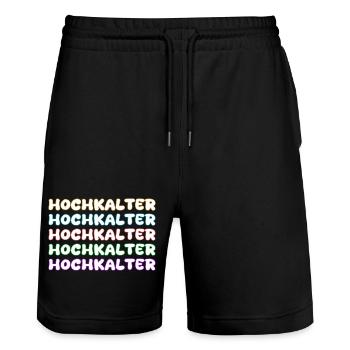 Bergsteigen Hochkalter - Stanley/Stella Unisex Bio Joggingshorts Trainer  - Schwarz - Vorne - Nik (191cm) & Marisol (170cm)