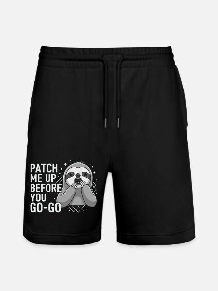 Patch Me Up Cyber Security Faultier - Stanley/Stella Unisex Bio Joggingshorts Trainer - Schwarz