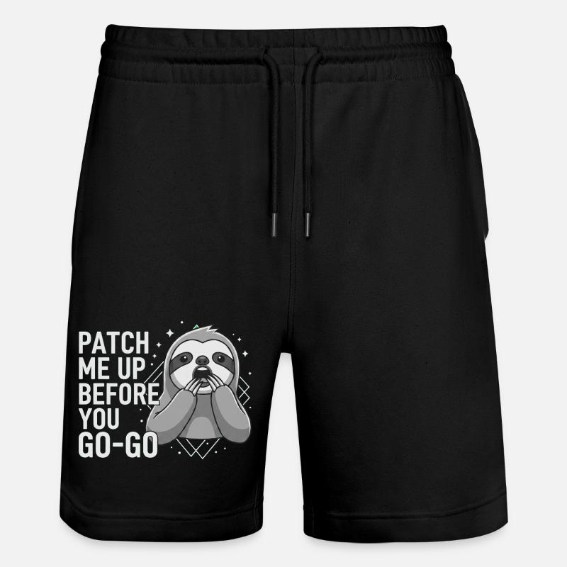 Patch Me Up Cyber Security Faultier - Stanley/Stella Unisex Bio Joggingshorts Trainer  - Schwarz