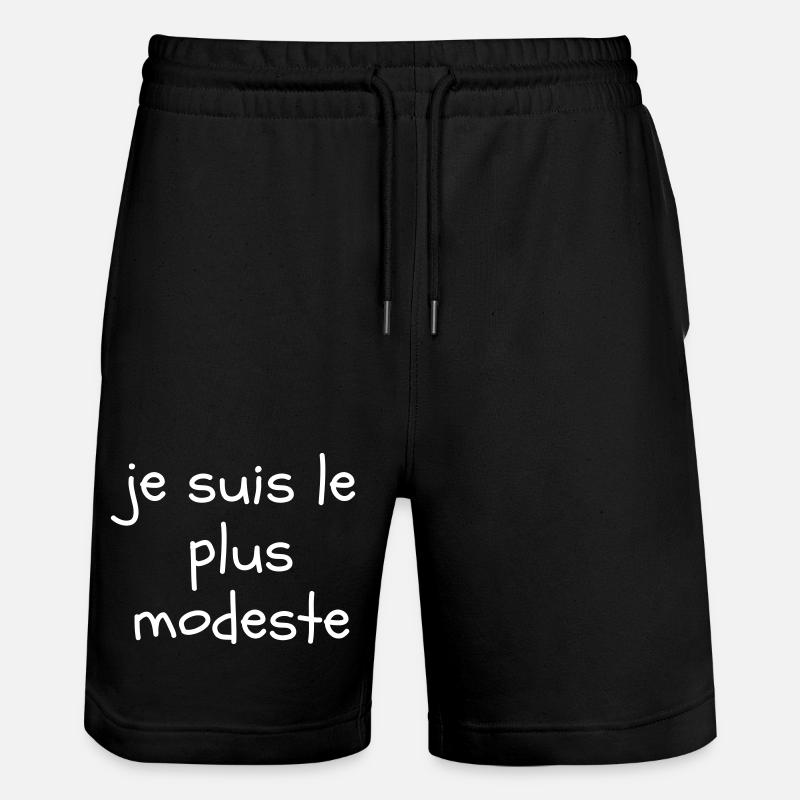 Je suis le plus modeste - Short de jogging bio TRAINER Stanley/Stella unisexe - noir