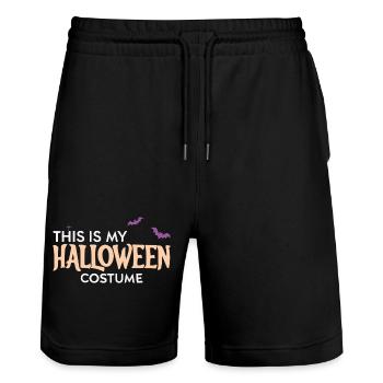 Ceci Est Mon Costume Halloween - Short de jogging bio TRAINER Stanley/Stella unisexe - noir - Devant - Nik (191cm) & Marisol (170cm)